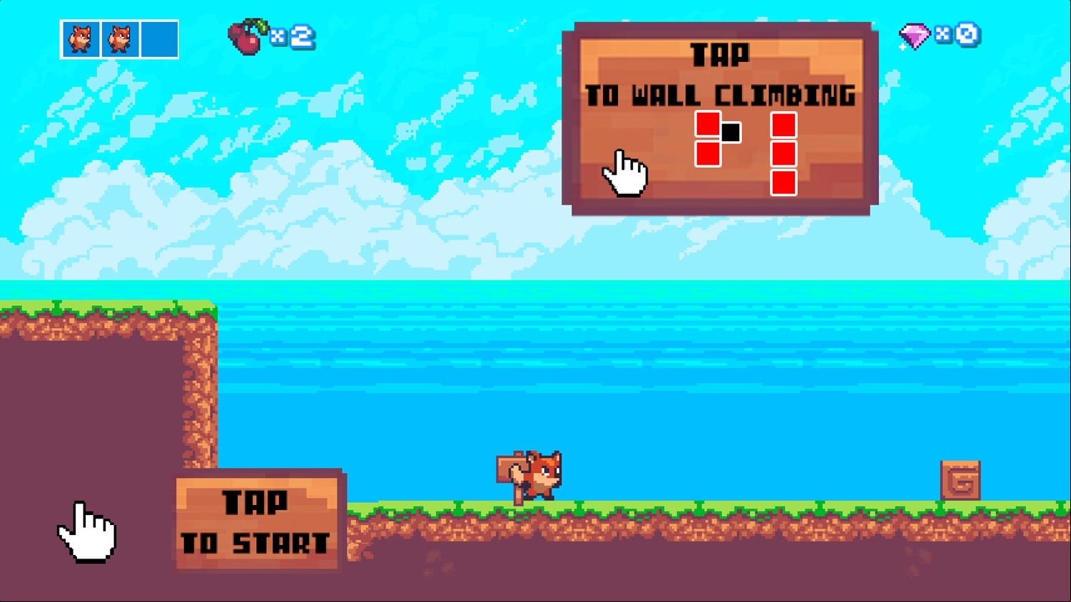 Zippy Fox Game How To Wall Climb Screenshot.
