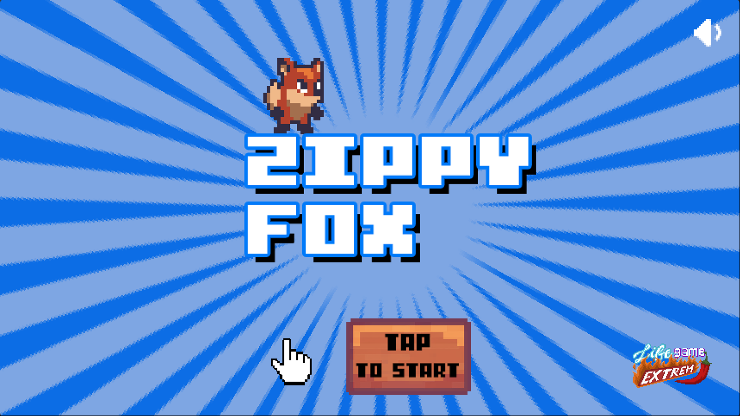 Zippy Fox Game Welcome Screen Screenshot.