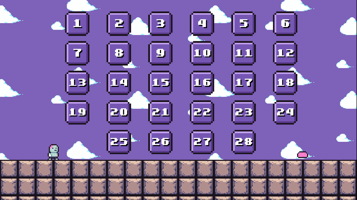 Zombie Adventure Game Level Select Screen Screenshot.