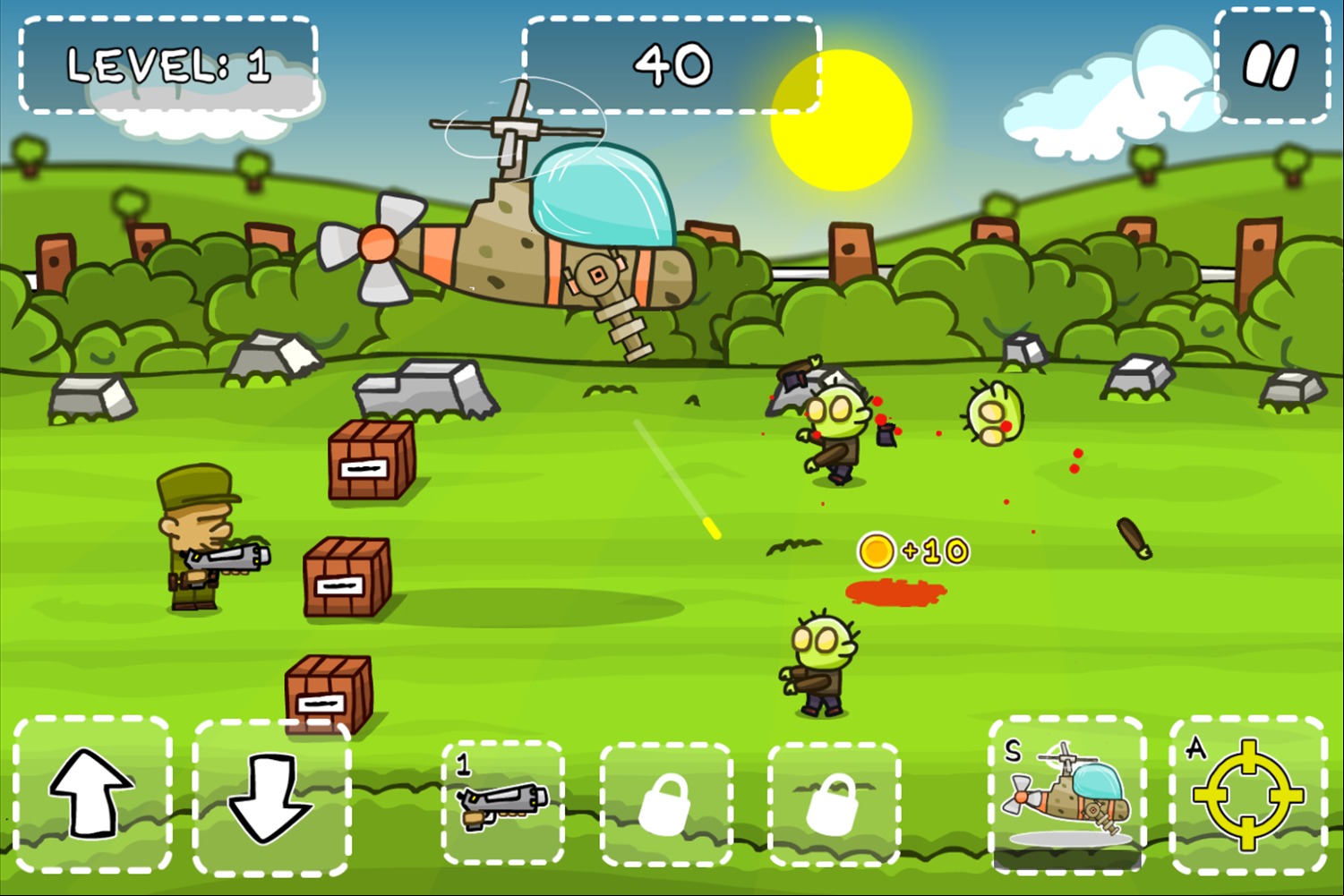 Zombie Killer Game Helicopter Shooting Screenshot.