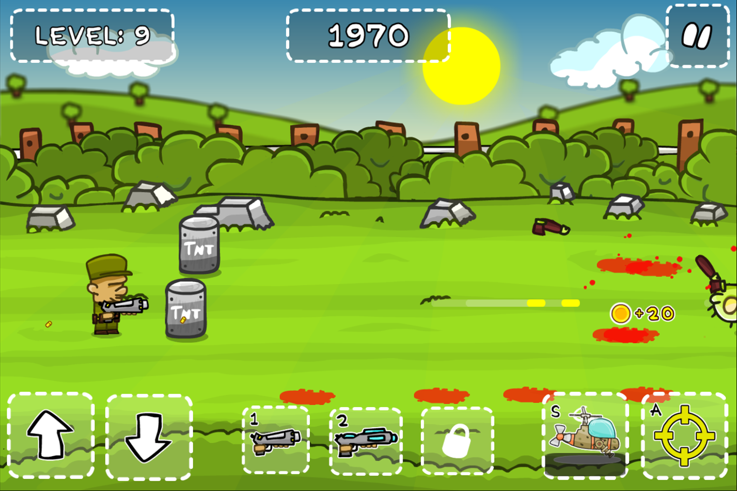 Zombie Killer Game Silver TNT Screenshot.