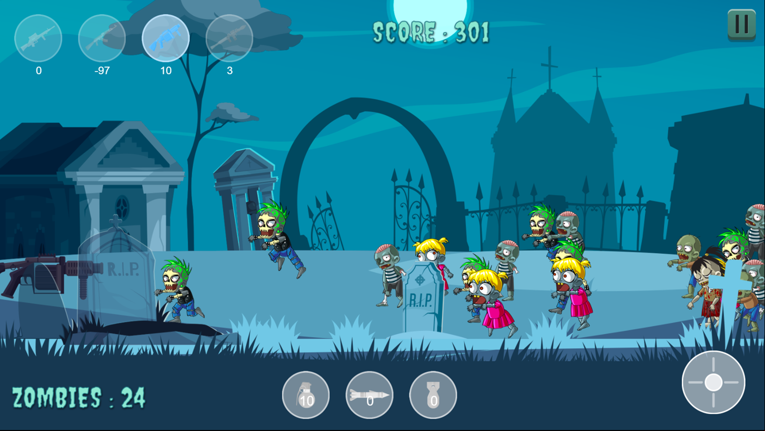 Zombie Land Game Fail Screenshot.