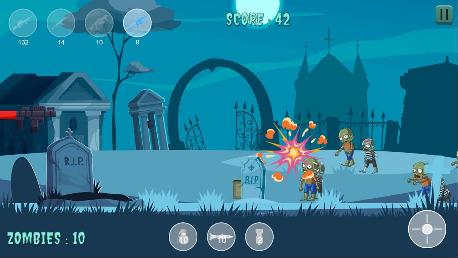 Zombie Land Game Play Screenshot.