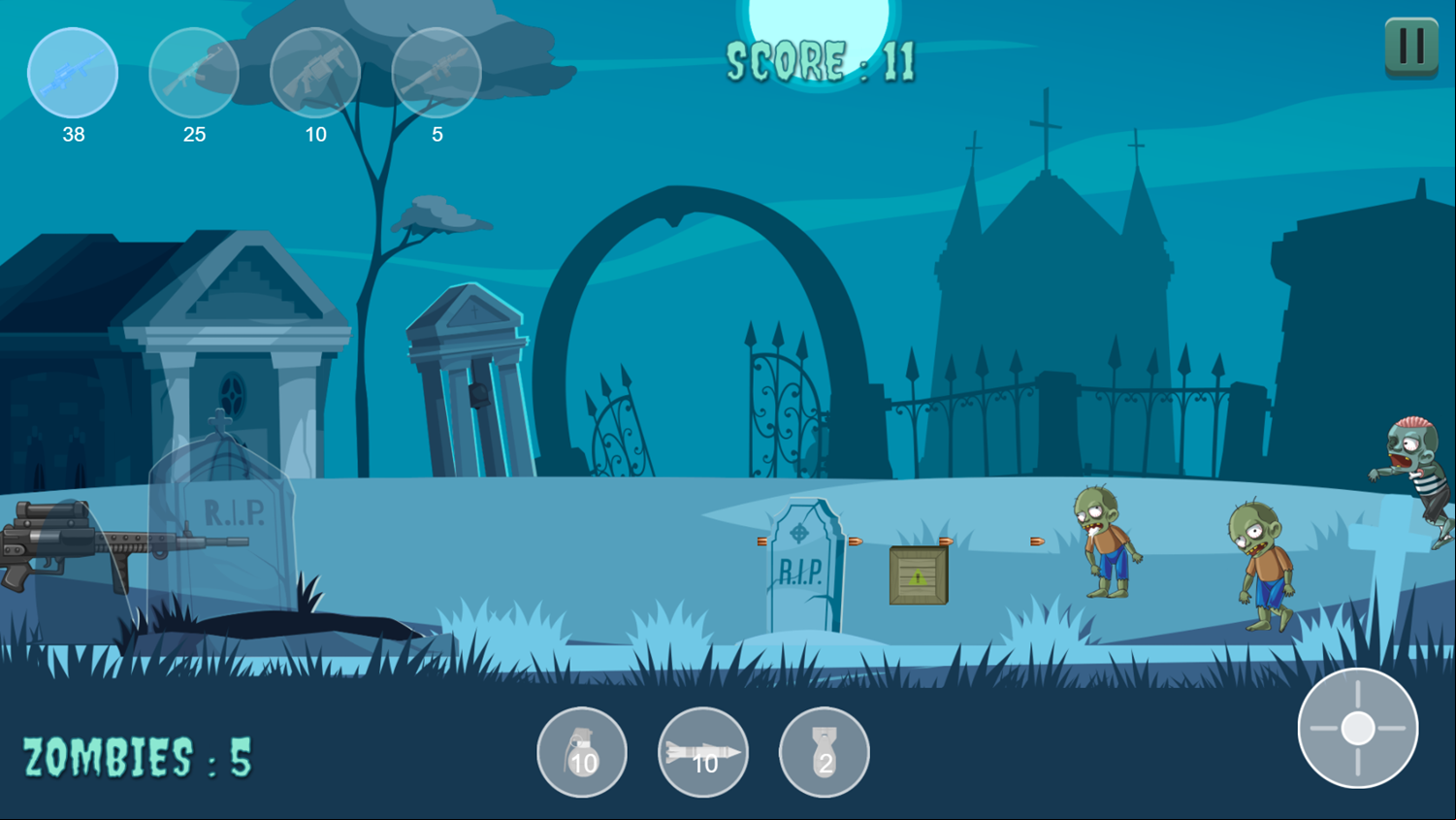 Zombie Land Game Start Screenshot.