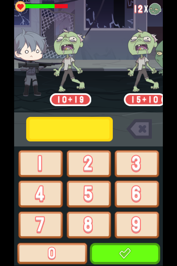 Zombie Number Game Levels.