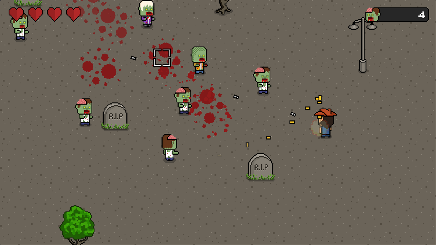 Zombie Shooter Game Play Screenshot.