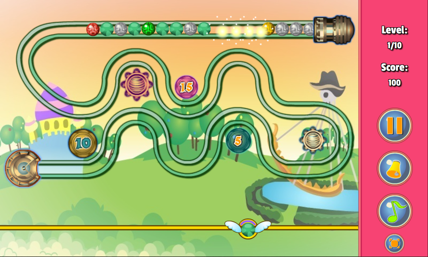 Zuma Ball Game Play Screenshot.